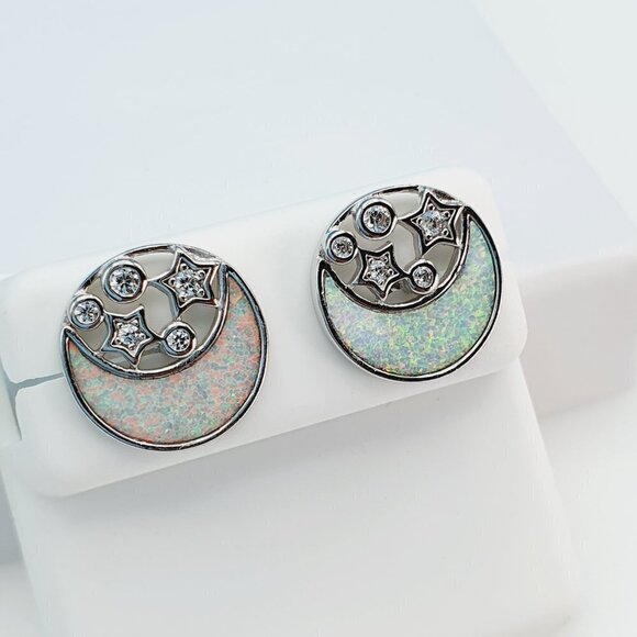 925 Sterling Silver Cubic Zirconia Earrings, U19254795 - Picture 6 of 11